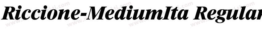 Riccione-MediumIta Regular字体转换